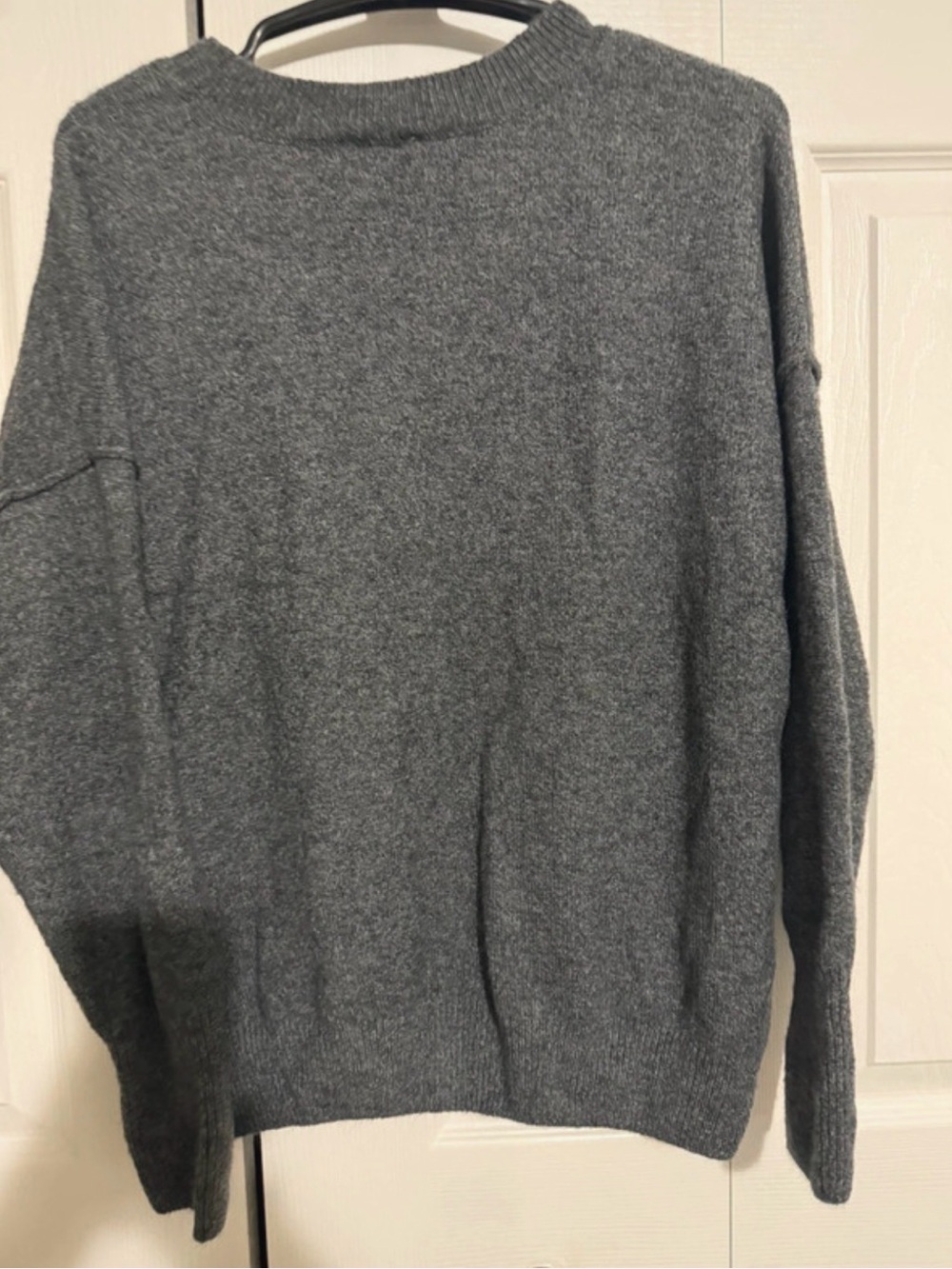 CeCe Charcoal Gray Sweater with Pink Heart - Picture 5 of 5